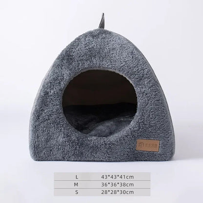 Cozy Triangle Cat Nest Closed Pet Bed