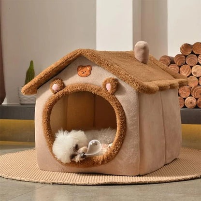 Foldable Pet House Removable Washable Bed