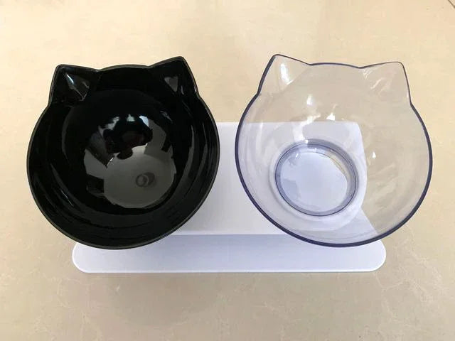 Non-Slip Double Cat & Dog Bowl with Stand