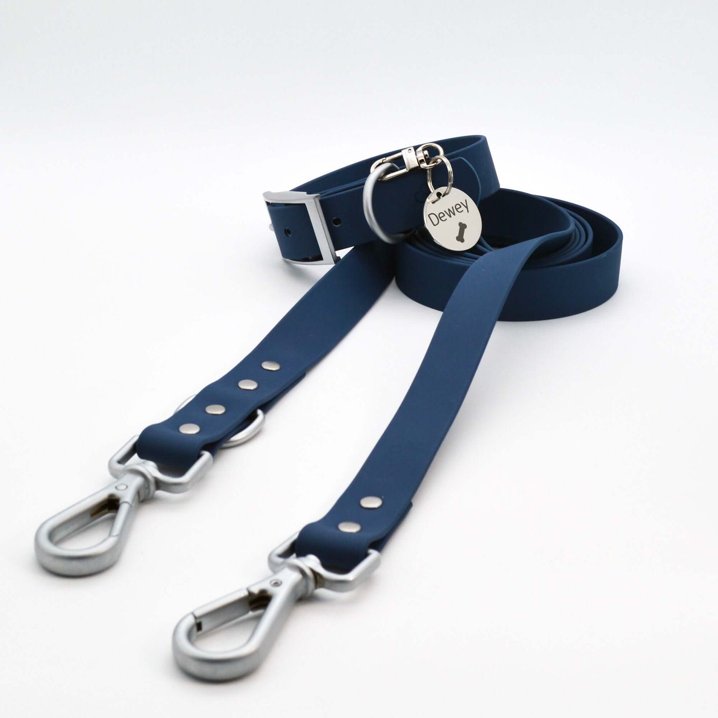 Dog Walk Combo: Collar, Leash, Dog Tag Set